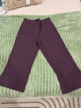 Quince Ultra Stretch Ponte Cropped Wide Leg Pants Size 6, 24” inseam 2 pair!!!